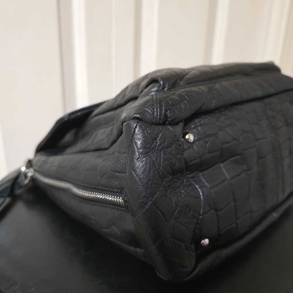 Aimee Kestenberg Leather Fifth Avenue Bag/Color: Black Croco - Picture 5 of 16